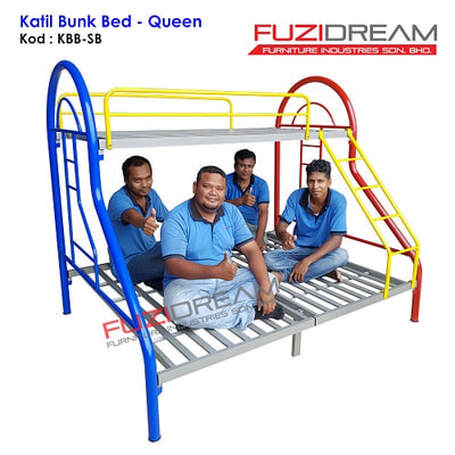 katil bunk bed single and queen
